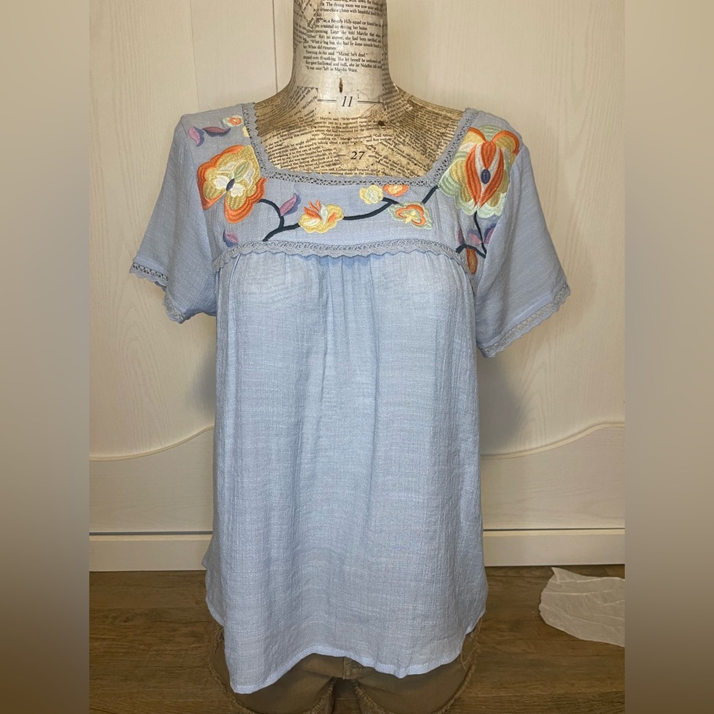 bluPepper embroidered blouse